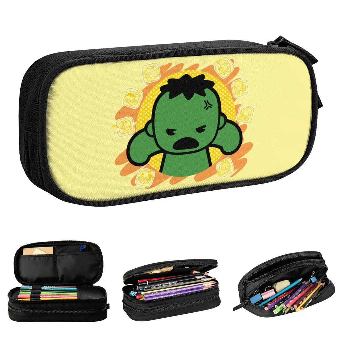 Cute Kawaii Hulk Hero Pencil Case Pencil Pouch Pen Box for Student Big Capacity Bags Students School Gift Stationery