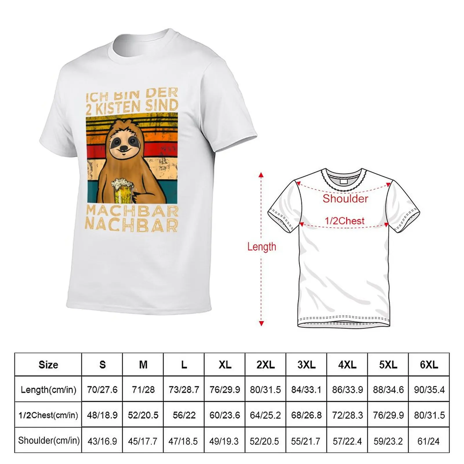 2 Kisten sind machbar Nachbar Nachbarschaft Faultier تي شيرت رجل تي شيرت للرجال تي شيرت الرجال 100% القطن الفاخرة العلامة التجارية تي شيرت