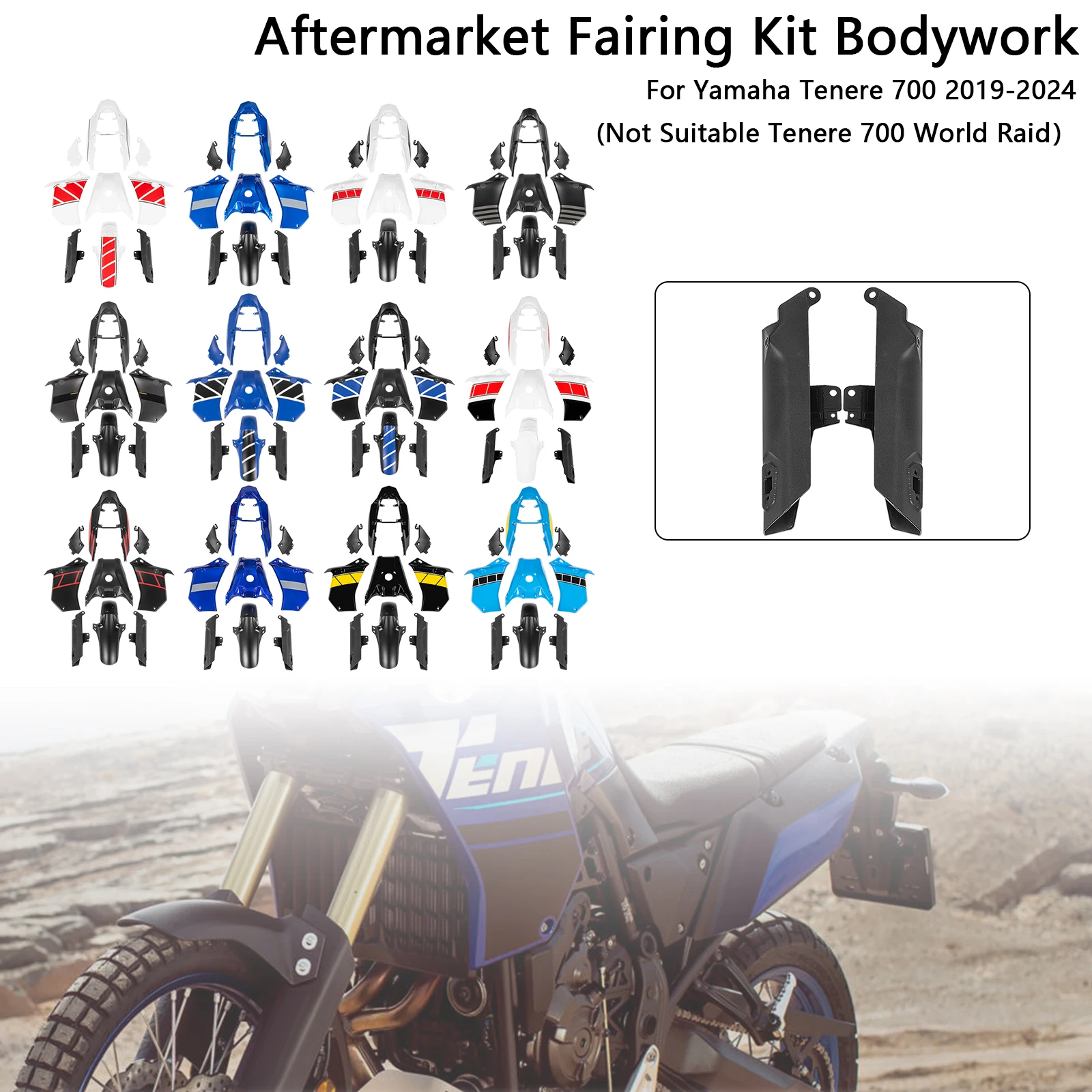 Topteng Injection ABS  Bodywork Fairing Kit for Yamaha Tenere 700 2019-2024