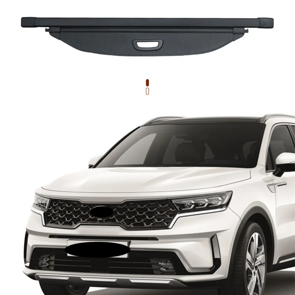 

For Kia Sorento 09-14 Car Rear Trunk Security Shield Retractable Waterproof Cargo Cover