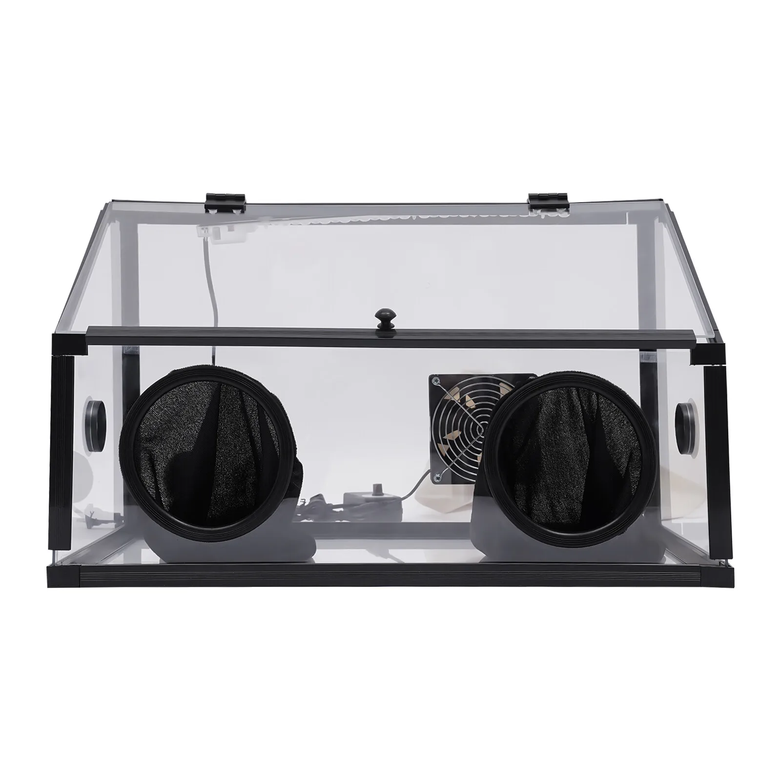 Fully Enclosed Electric Grinding Table Polisher Dust Box Acrylic Cover+LED Light