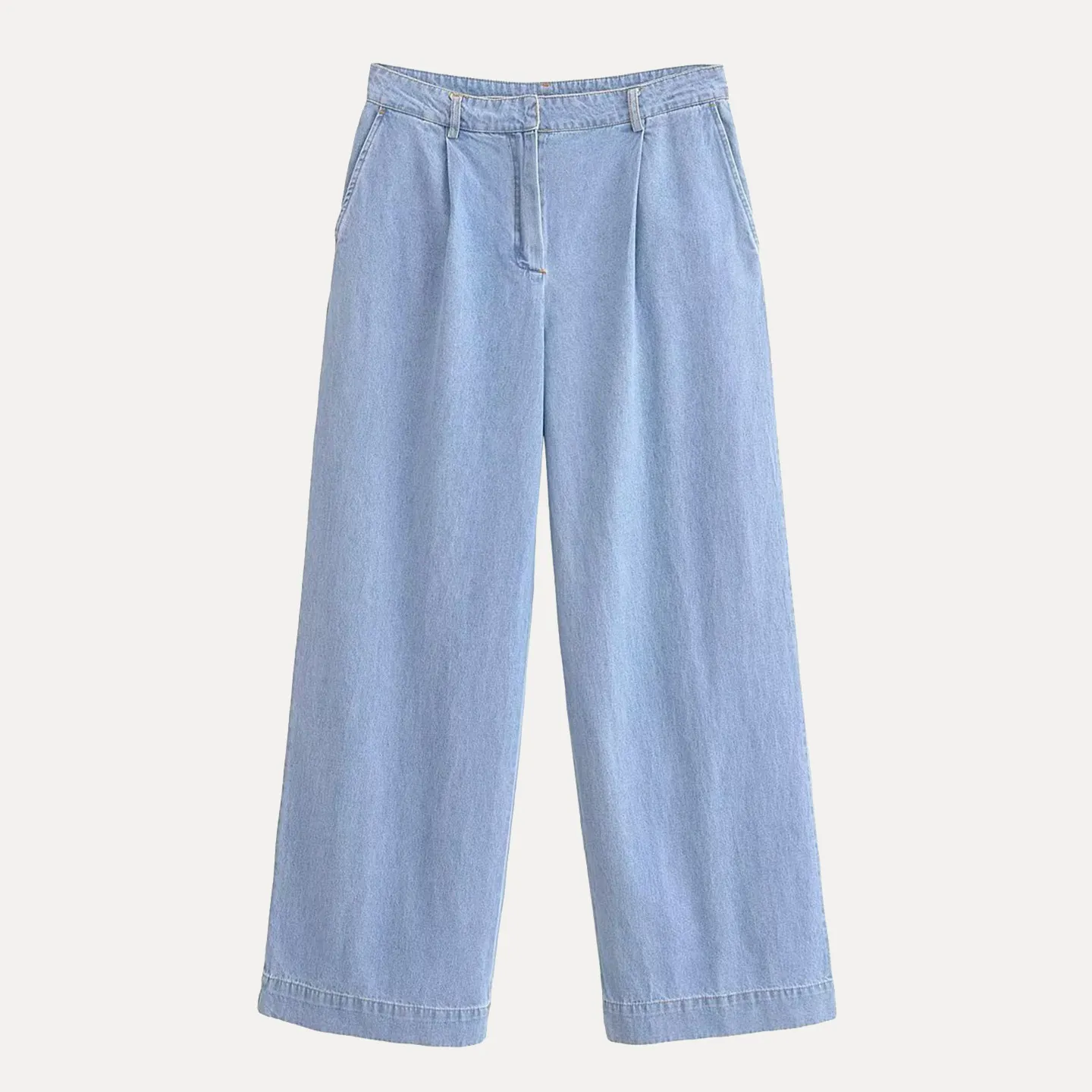 

Модные повседневные свободные джинсы прямого кроя для женщин, весна 2026, новинка, простая элегантность, на все сезоны, с завышенной талией