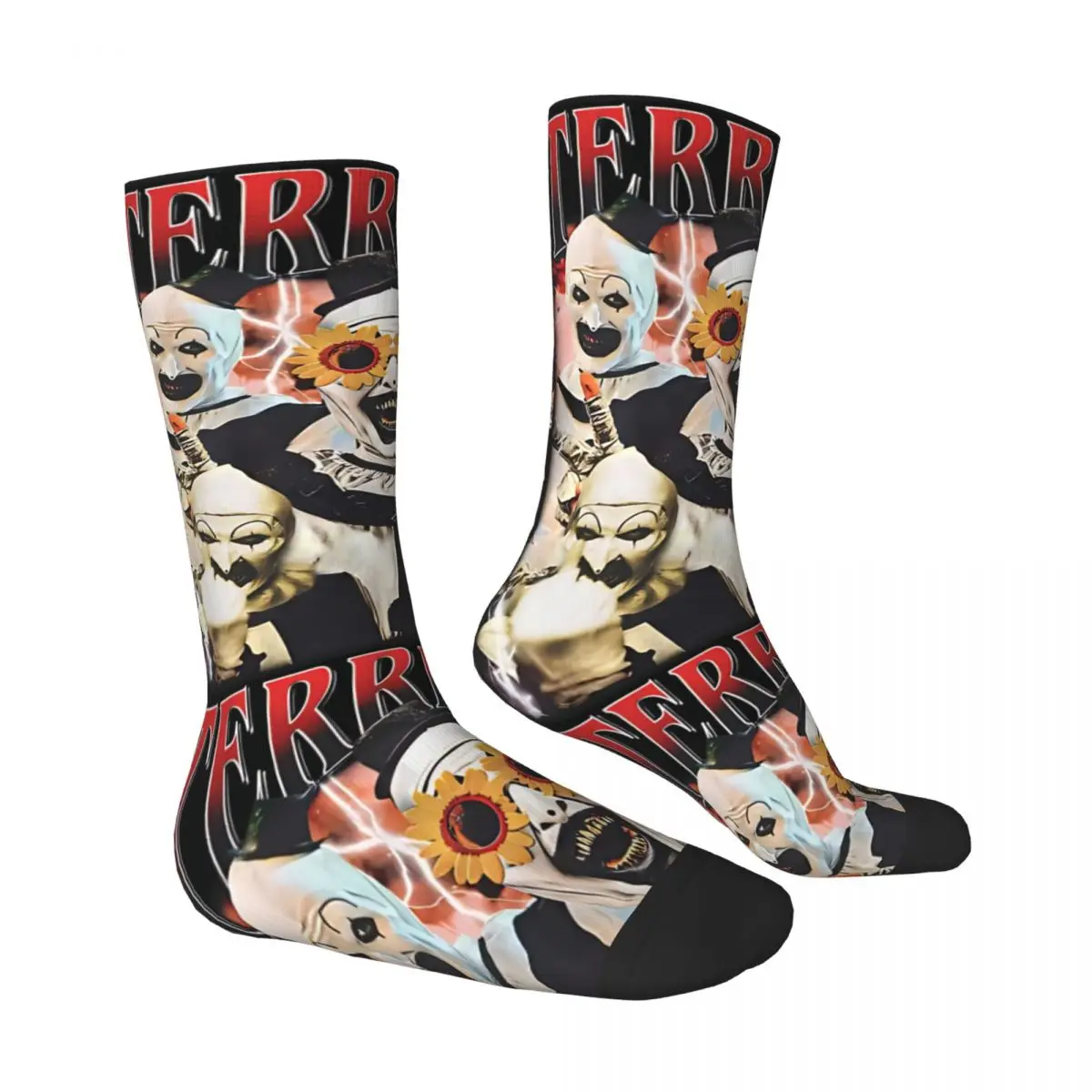 Stoking Vintage Terrifier Terbatas Kaus Kaki Pria Kaus Kaki Kawaii Sejuk Kaus Kaki Desain Anti Selip Luar Ruangan Musim Gugur Ide Hadiah