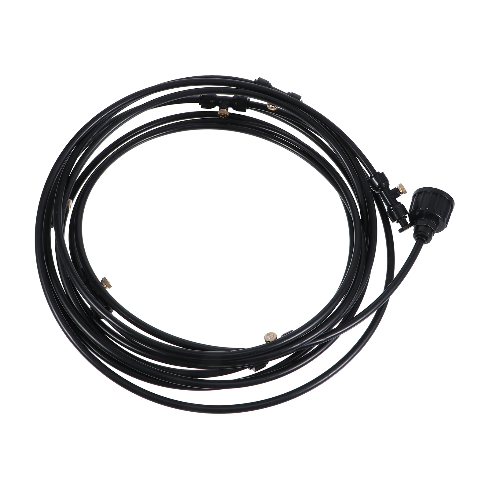 

Misting Cooling System 4mm Inner 6.35mm Outer Diameter 6m Hose Black Plastic Detachable Nozzle Easy Cleaning Garden Irrigation