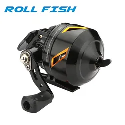 ROLLFISH Slingshot Fishing Reel Saltwater Freshwater Metal Closed Body Outdoor Fishing Shooting Wheel Gear Ratio 3.9:1 Max 8KG