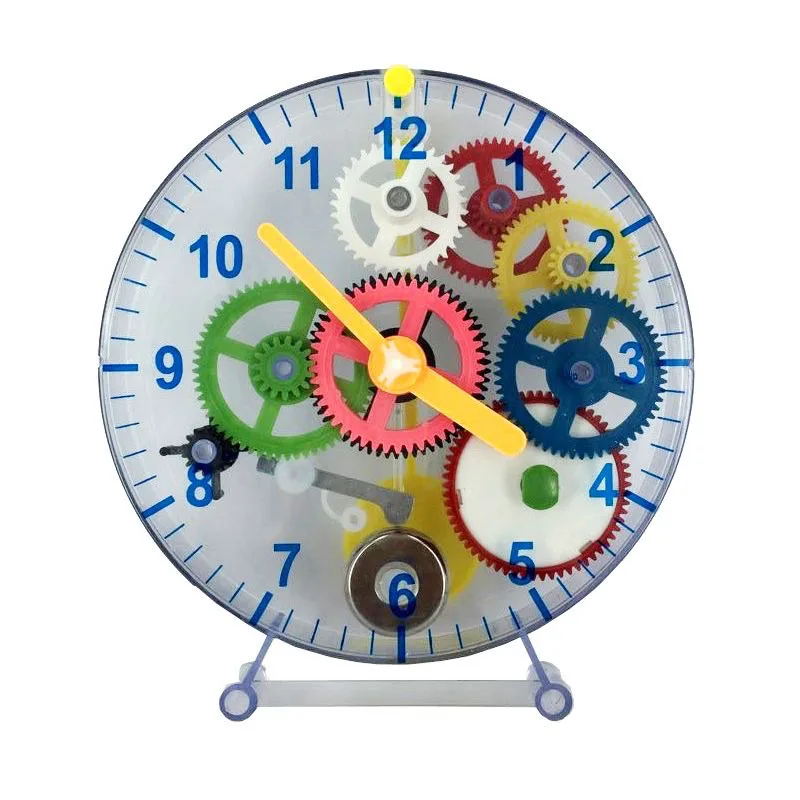 

DIY Assembled Clockwork Clock Model Educational Puzzle Toy Clock Mechanical Gear Teaching Clock DIY Electronic Kit