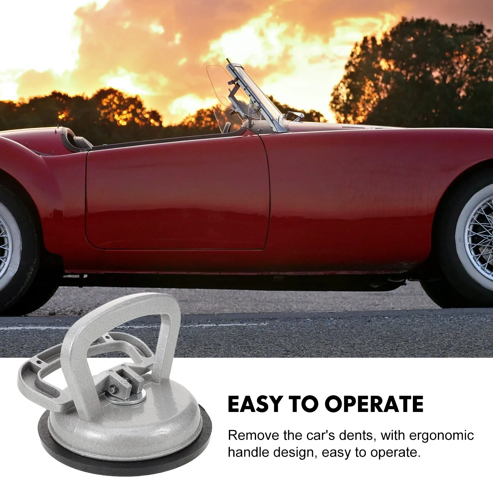 

1pc Car Dent Suction Cup Heavy Duty Aluminum Alloy Auto Body Dent Puller Repair Tool For Small Dents Appliances Seamless Grip