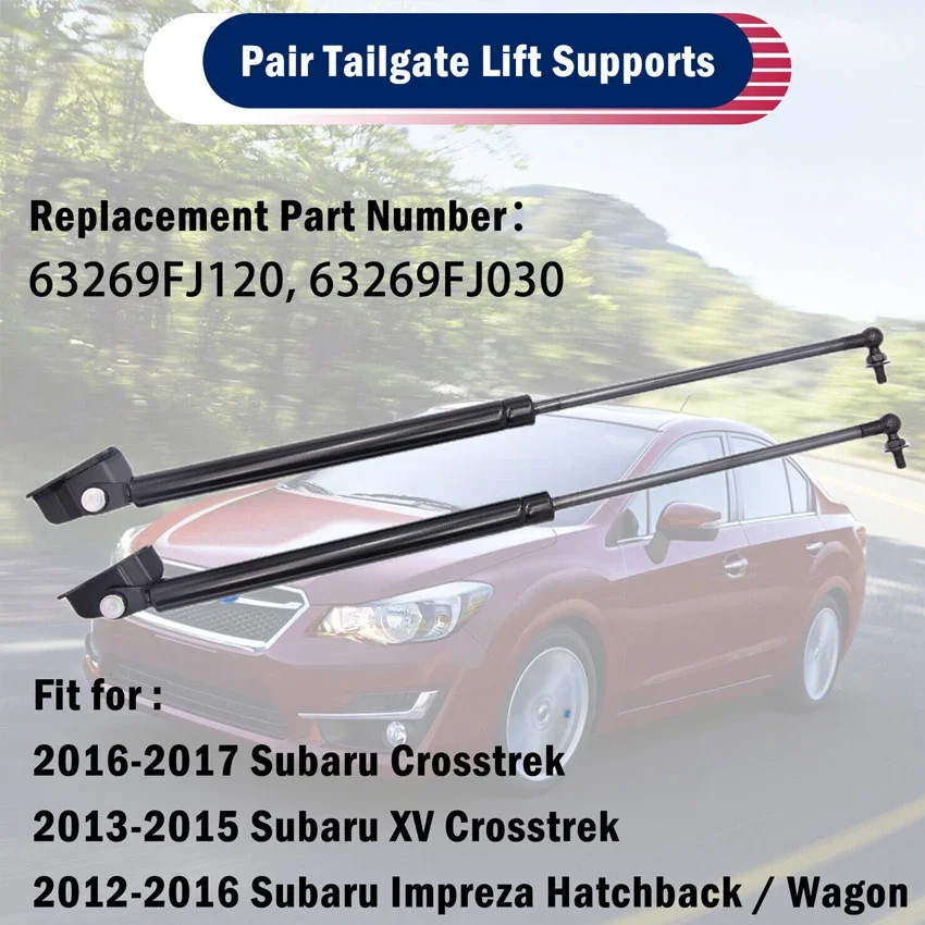 63269FJ120 For Subaru XV Crosstrek 2013-2015 Impreza 2012-2016 Rear Tailgate Liftgate Lift Supports Damper Gas Strut Spring