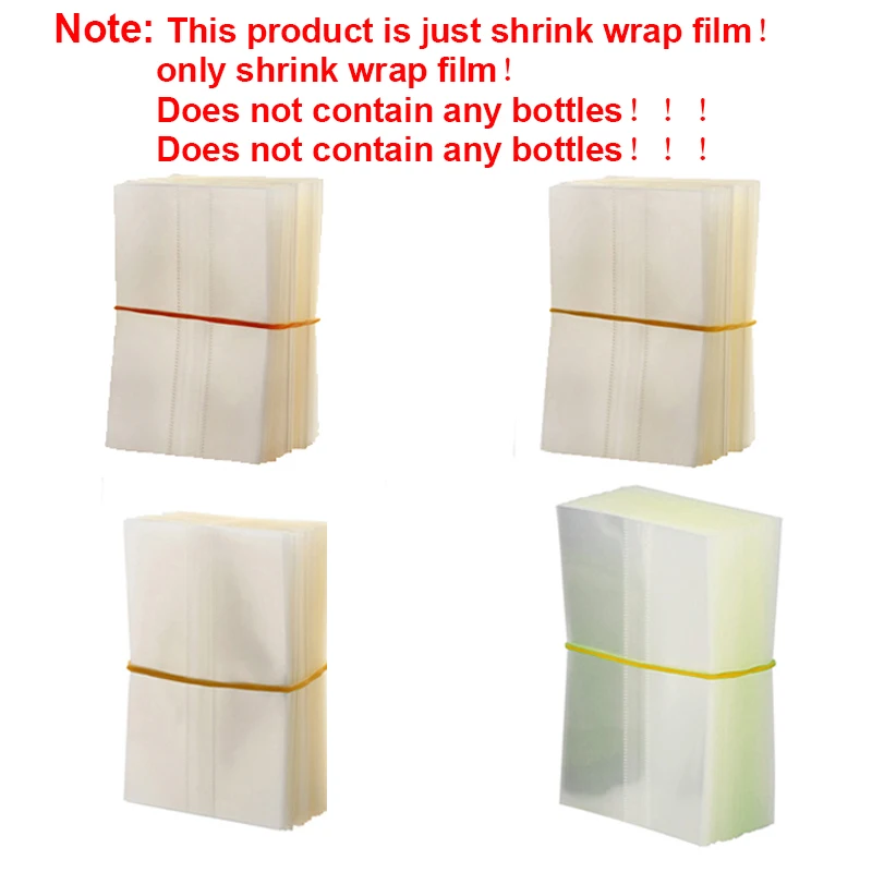 200pcs Heat Shrink Wrap Film for 10ml 15ml 30ml 50ml Glass Bottle E Liquid Dropper Bottles Heat Shrink Film Shrink Seal