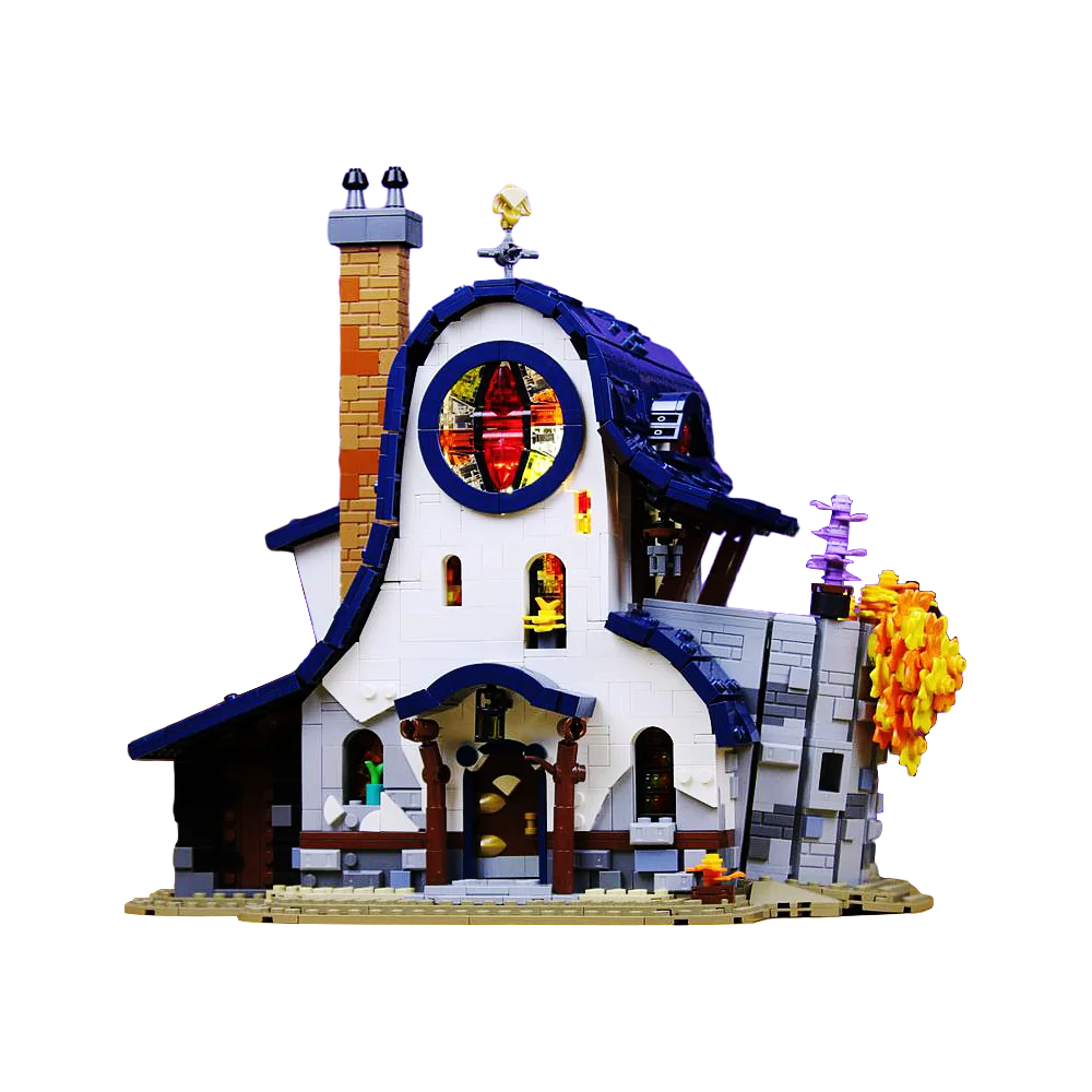 

MOC Owl House Model Bricks EDA Owl House Building Blocks Vintage Fantasy Cabin Blocks Toys