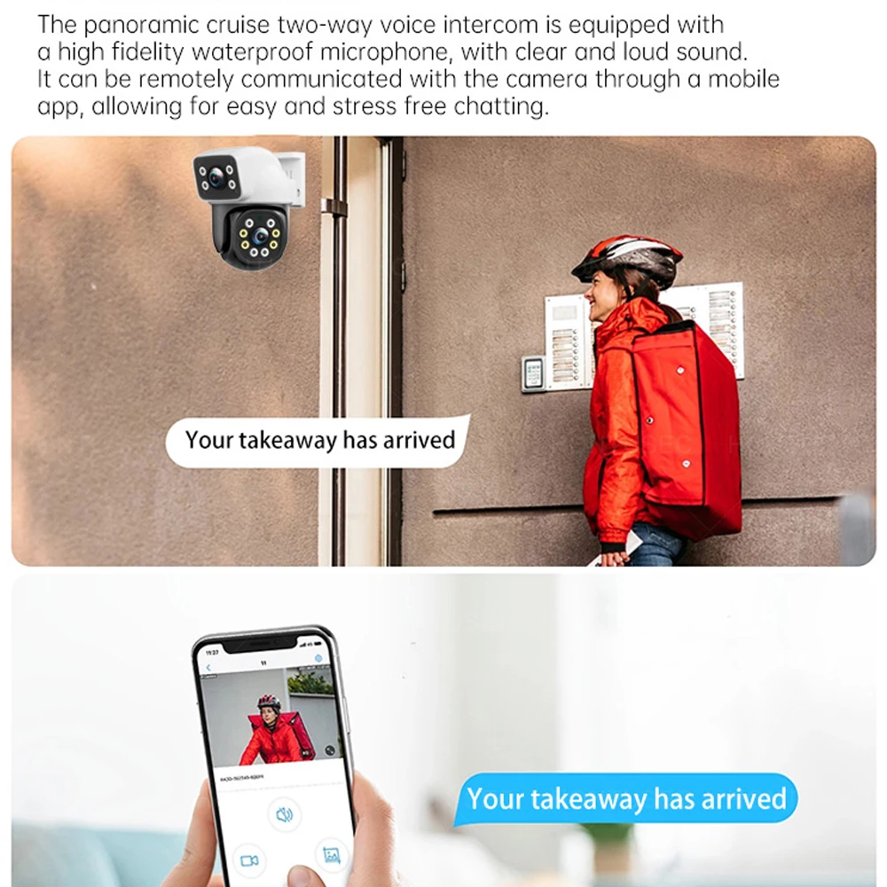 OKAM 4K 8MP Doppia Lente Doppio Schermo WIFI PTZ 2K 4MP Telecamera di Sicurezza Senza Fili Esterna IP66 Auto Tracking Telecamere di Sorveglianza