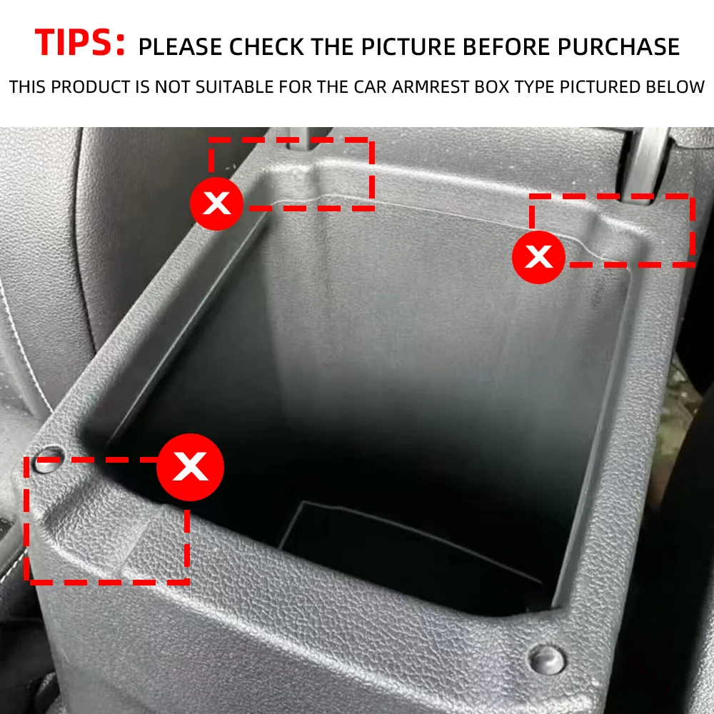 For VW Tiguan MK2 2016 2017 2018 2019 2020 2021 Car Center Console Organizer Tray Armrest Storage Box Car Accessories view 6