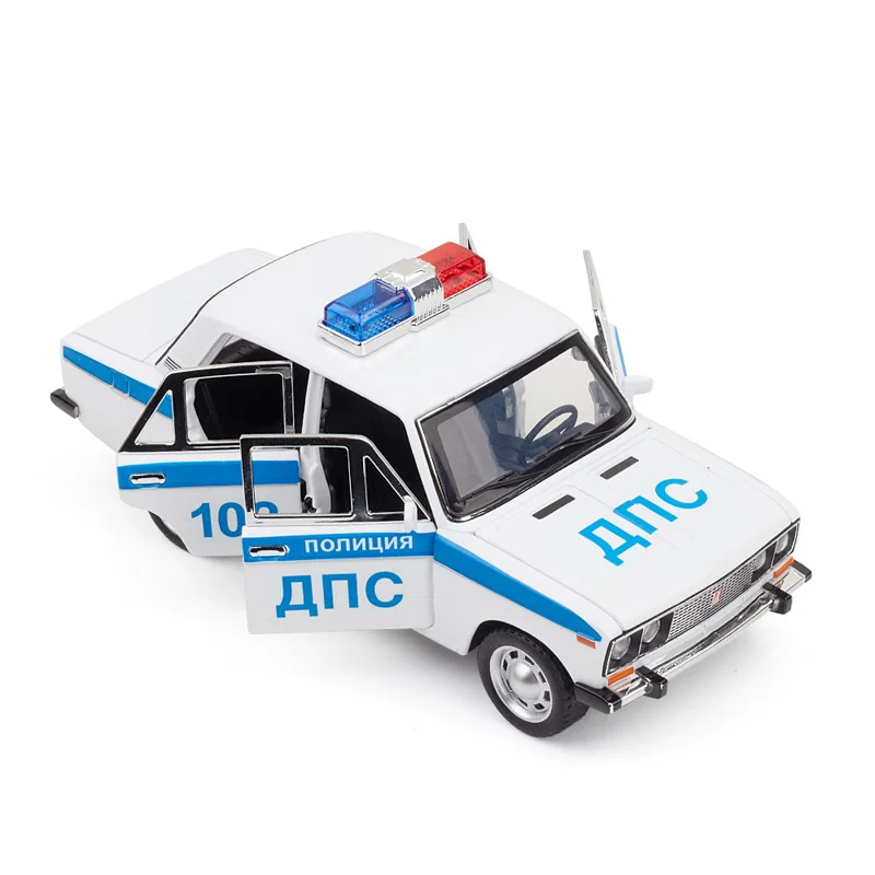 1:24 Scale LADA Police Car Diecast Alloy Model Collectable Toy Gifts for Children