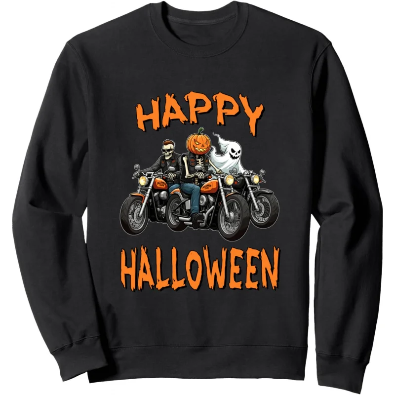 

Happy Halloween Bike Men's Hoodie Sweatshirt