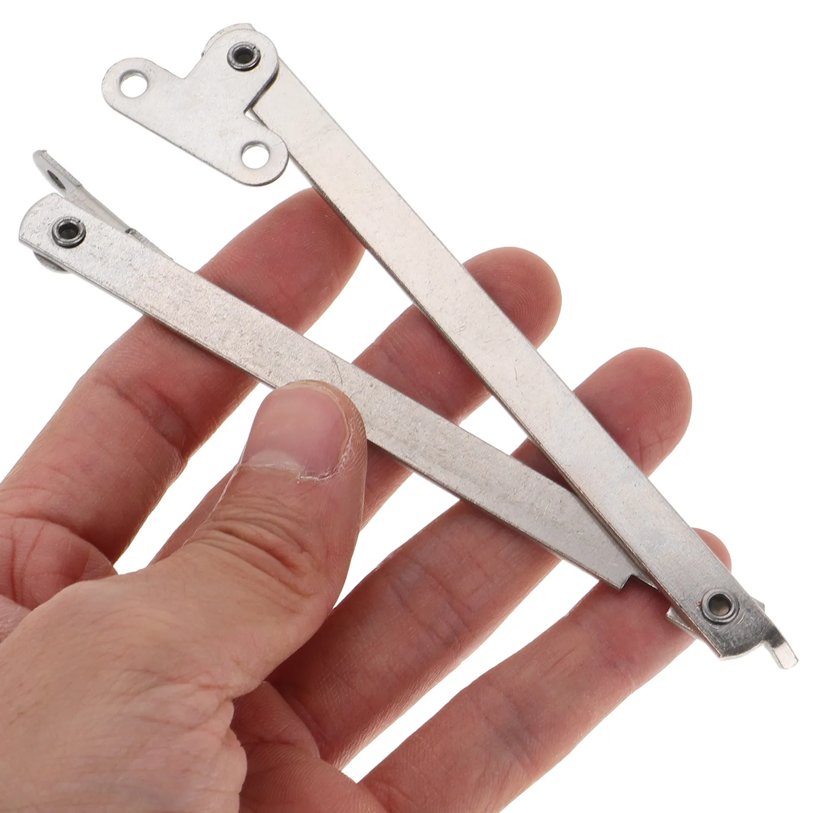 4Pcs Stylish Metal Support Rods Adjustable Cabinet Stay Support Hinge Pull Rod for Furniture Cabinet Door Folding Lid