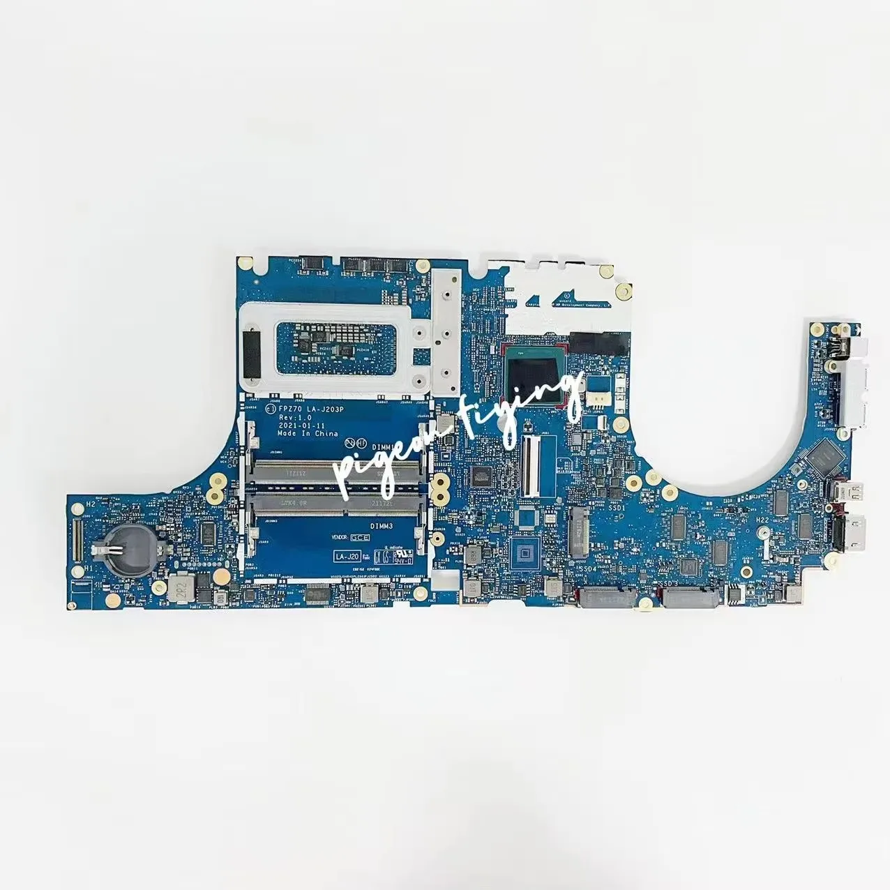 FPZ70 LA-J203P For HP Zbook Fury 17 G7 Laptop Motherboard CPU: I7-10750H/I7-10850H W-10885M SRH8L  M20101-601 M20102-601 Test OK