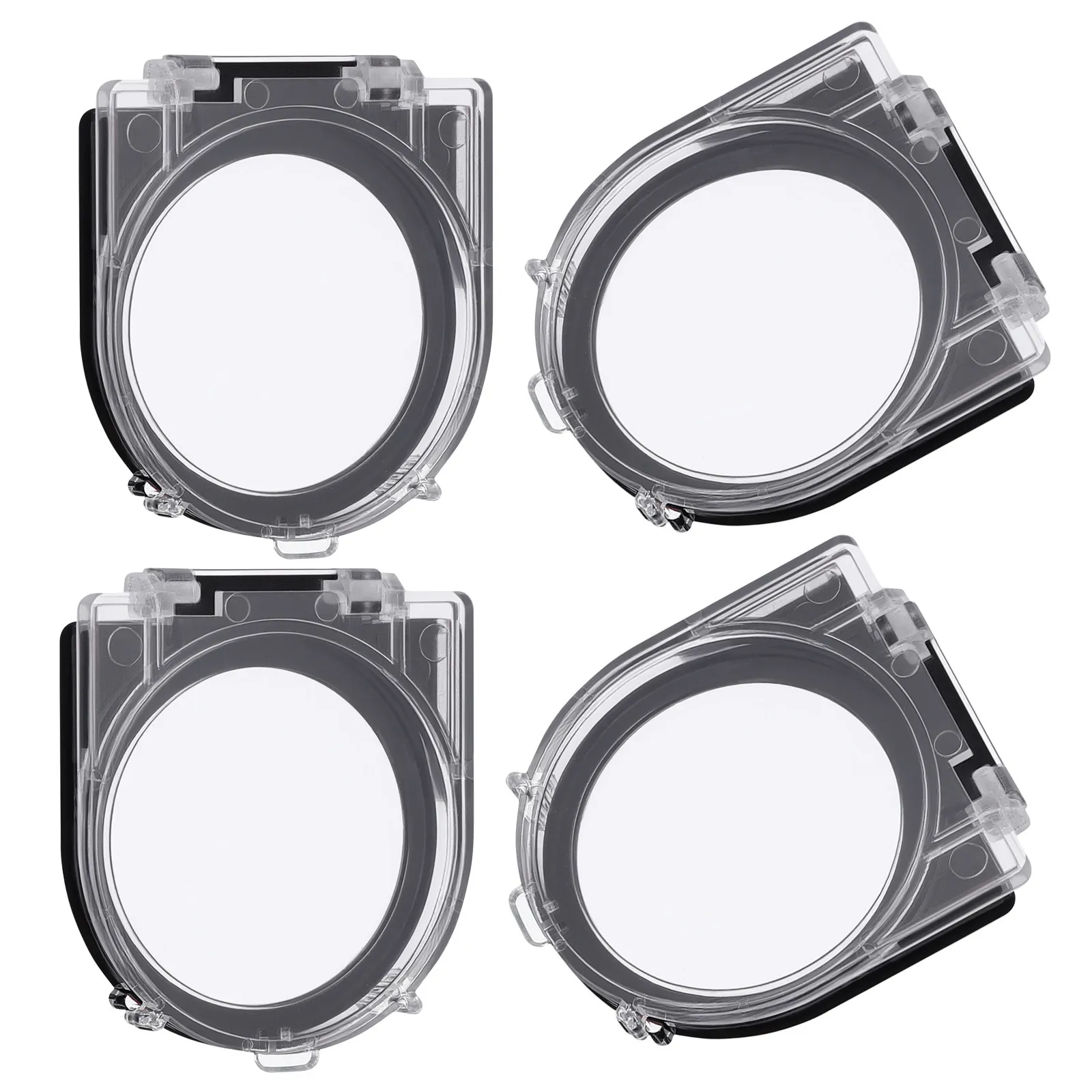 Lot de 4 protections transparentes pour boutons poussoirs, interrupteurs d'ascenseur, couvercles de sécurité en plastique pour ordinateur, machine à laver, lave-vaisselle