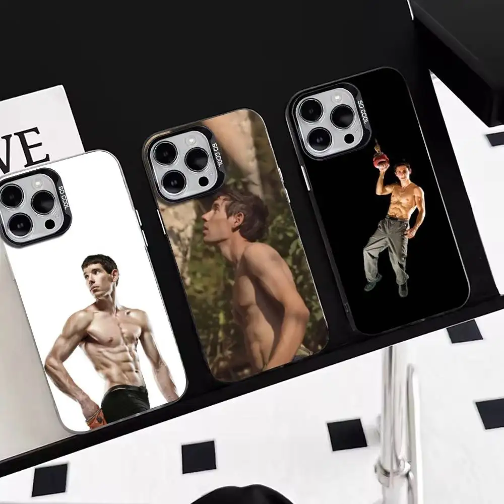 

Alex Honnold Phone Case For iPhone 17,16,15,14,13,12,11 Plus,Pro Max,XS,Colored Silver Plated Inside Cover