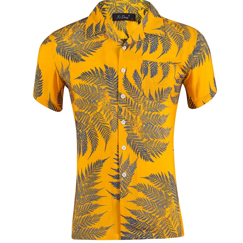 

Men's New Hawaiian Shirt Loose Top Beach Print Shirts For Men Summer Fashion Shirt Men Tops Breathable Short Sleeve MY814