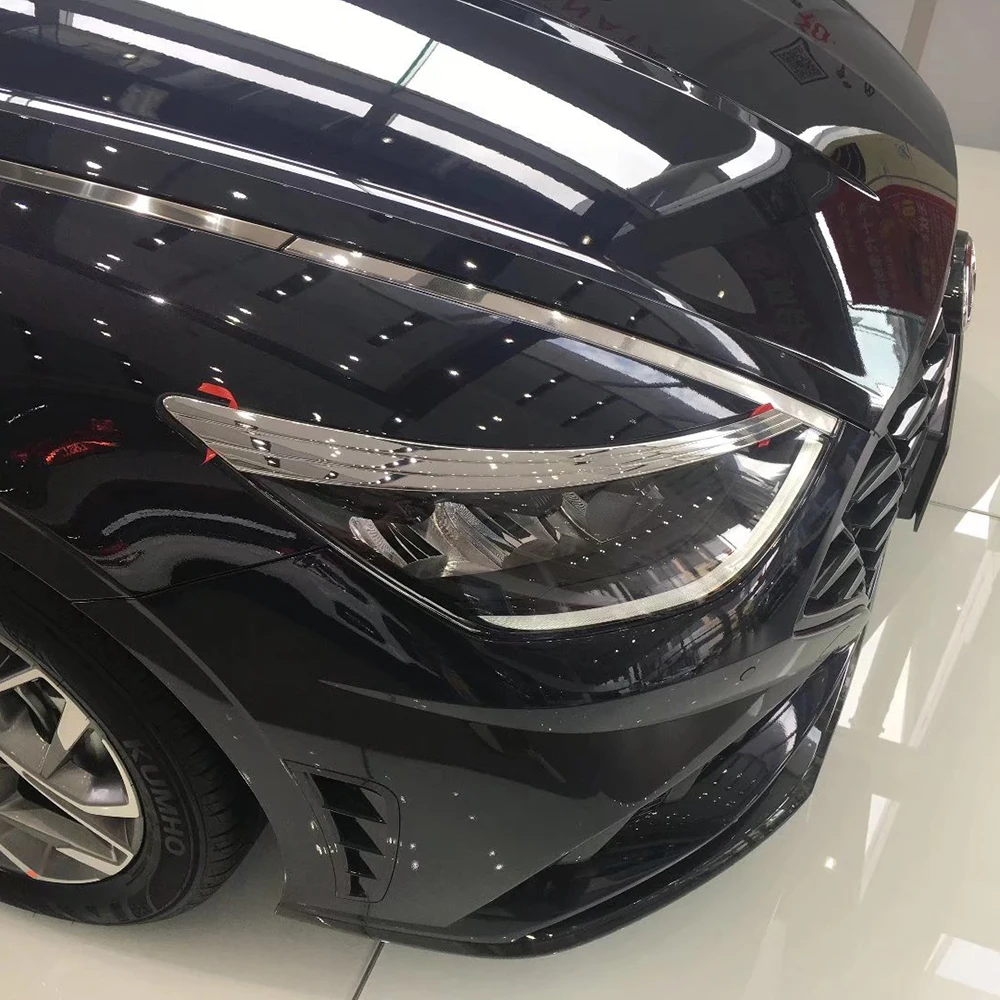 

Accessories For 2019-2023 Hyundai Sonata Chrome Embellisher Head Lamp Headlight Trim Moulding