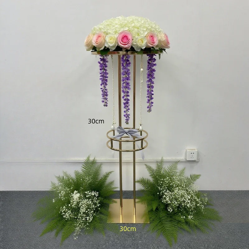 

2Pcs Wedding props metal flower stand wedding decoration table layout window decoration props road flower guide props