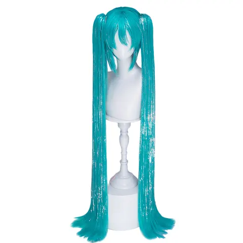 Парик MIKUU для косплея DokiDoki сине-зеленый 100 см