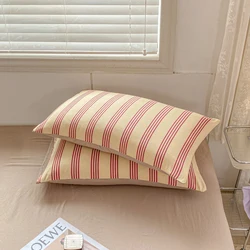 Bonenjoy Pillowcase Stripe Style Pillow Cover Printed Pillowslip 2pcs Rectangle Cushion Cover 48x74cm Pillow Case funda almohada