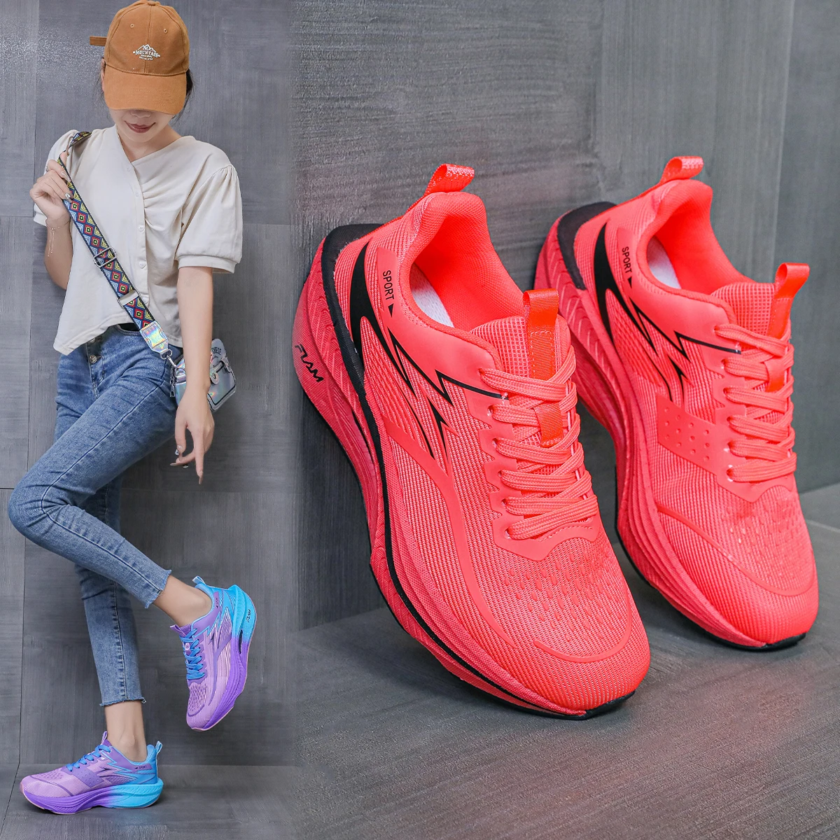 New Men Running Shoes Comfortable Women's Walking Tennis Shoes Non-Slip Workout Gym Sports Athletic Breathable Fashion Sneakers