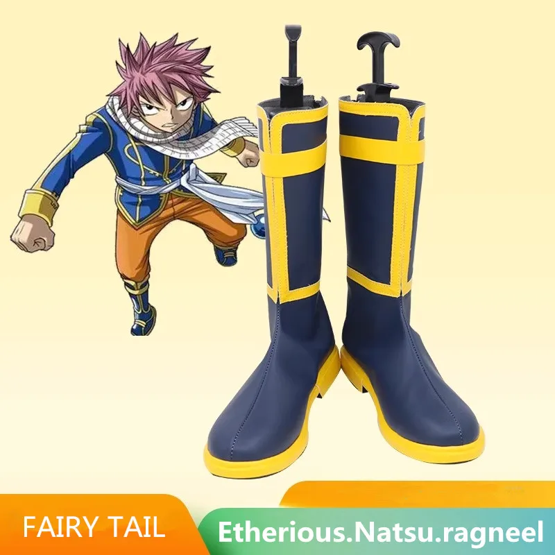 

JP Anime FAIRY TAIL Etherious Natsu ragneel END Cosplay Shoes Handmade Leather Boots