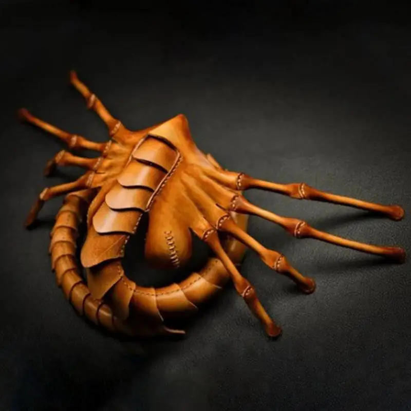 Halloween Facehugger Scorpion Mask Cosplay Costumes Prop Leather Alien Face Hugger Horror Half Face Cover Masks Party prop