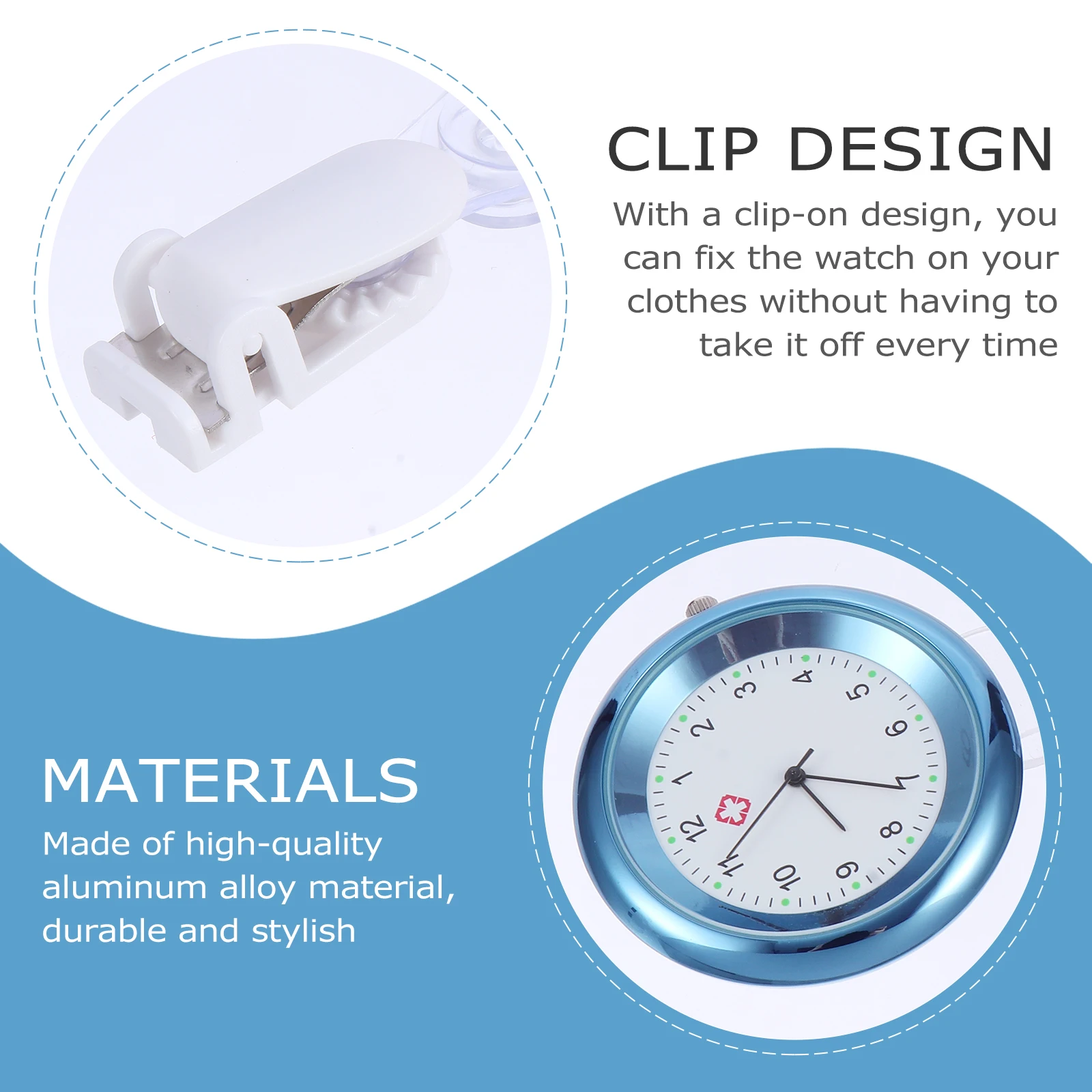 

Nurse Pocket Watch Women Fashion Nurses Clip On Digital Hanging Fob Quartz Alloy Durable Gifts Nurse Table Watches