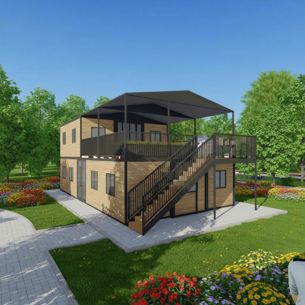 Direct Sale Prefab Living Expandable Container Home Bathroom Prefabricated Light Steel Modular House Casa Modular Customized