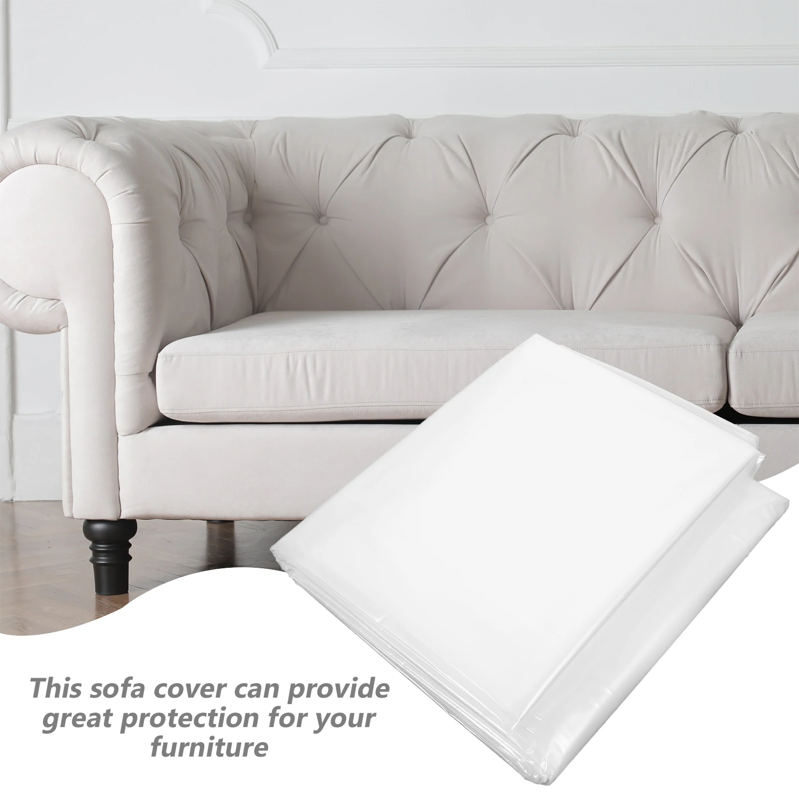 

Plastic Sofa Cover Clear Polyester Washable Reusable Couch Protector Furniture Home Decoration Pet Mat Waterproof Dog Mat Living