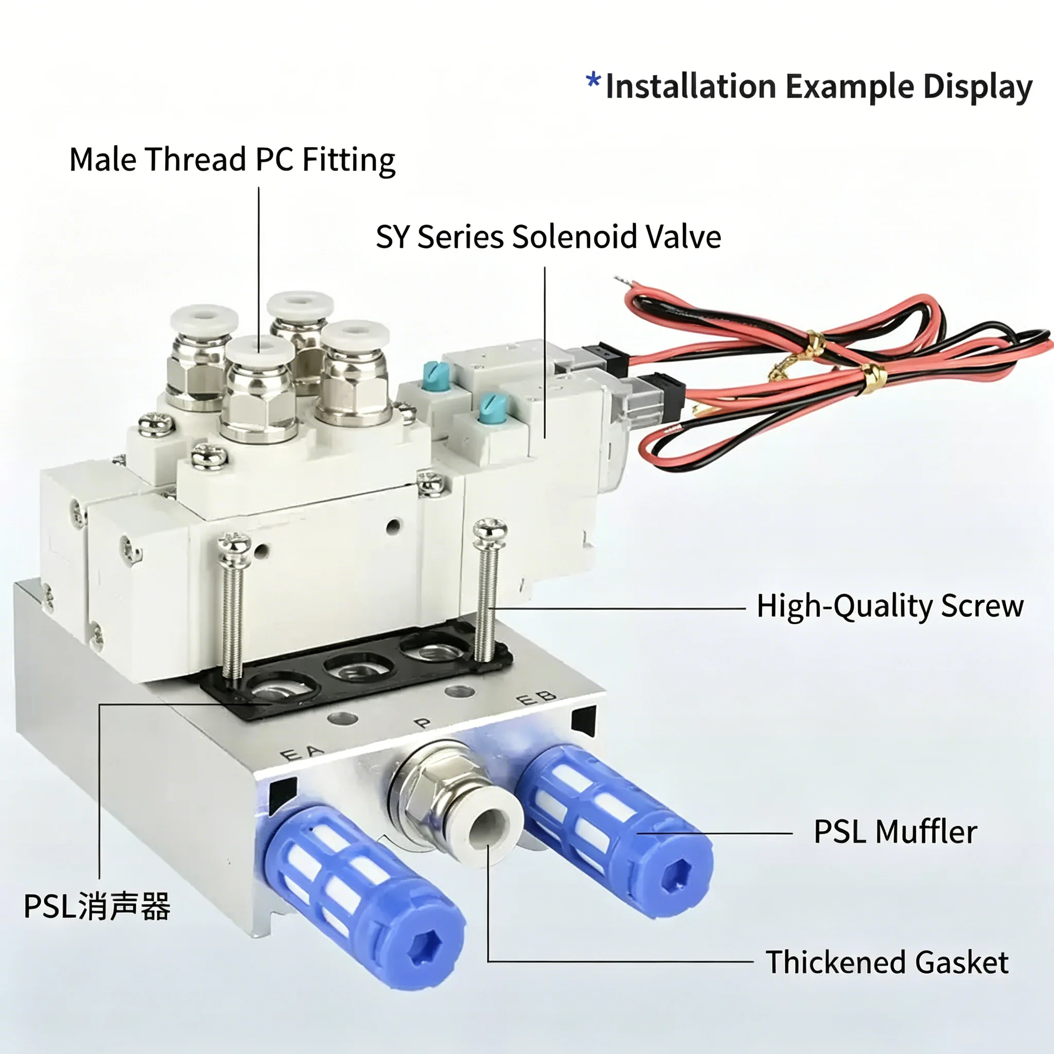 SY3120-6LZD-M5 Series Manifold Stations SY3120-5LZD-M5 Solenoid Valve Combination Single Electronically Control Valve