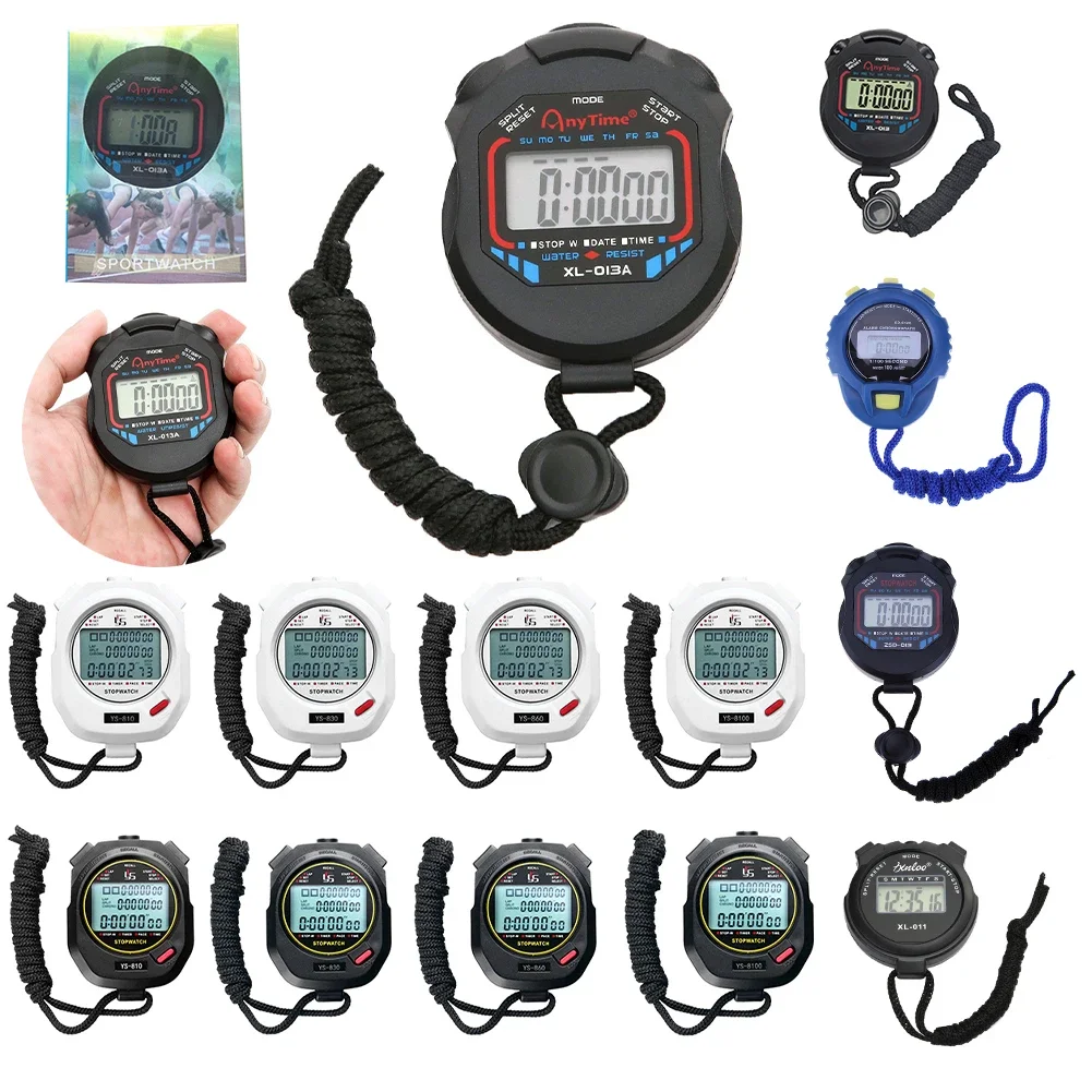 Multi-Function Electronic Stopwatch Handheld Chronometer Professional Pocket Stopwatch Stop Watch Timer Waterproof for Match