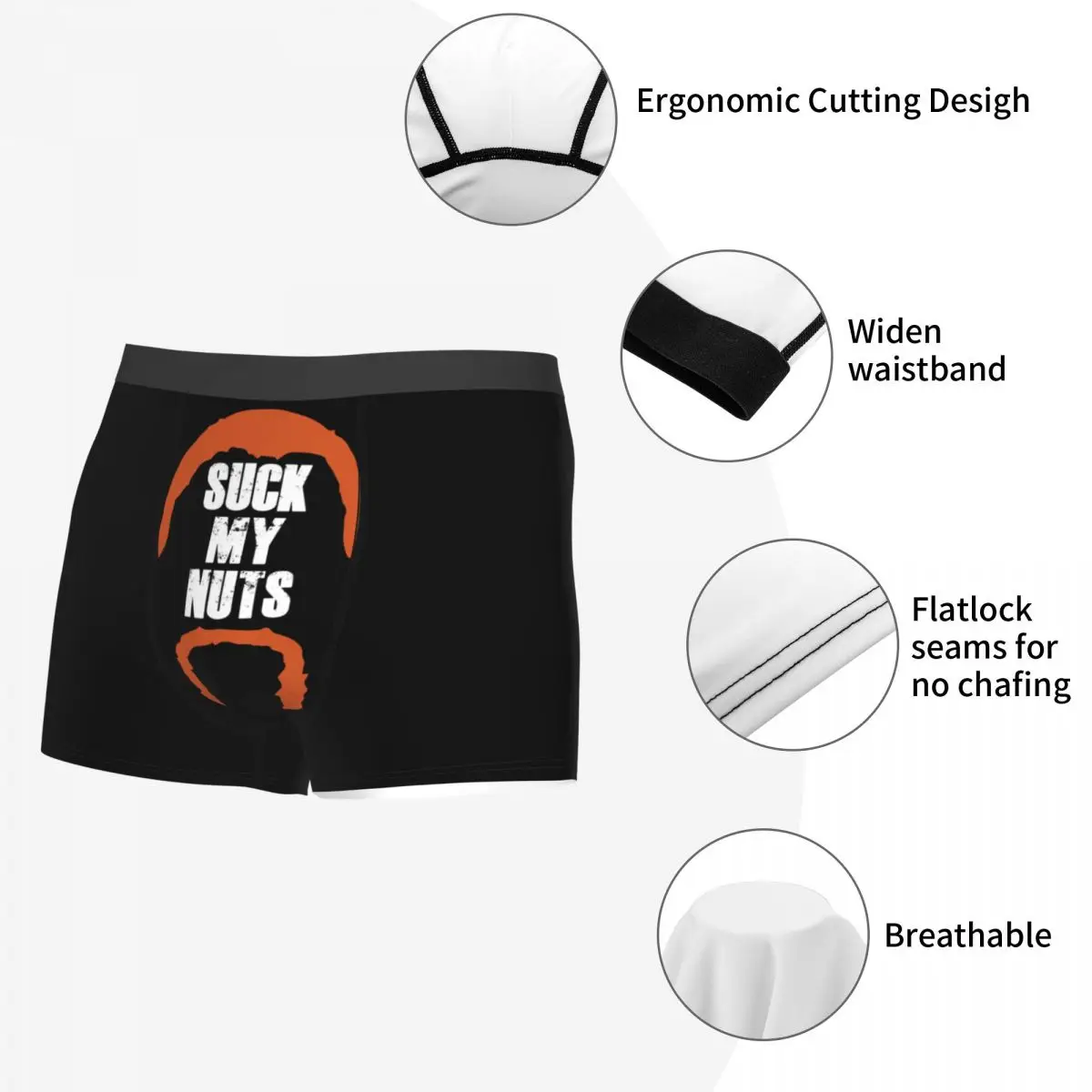 The Walking Dead Abraham Suck My Nuts Underpants Homme Panties Male Underwear Print Couple Sexy Set Calecon