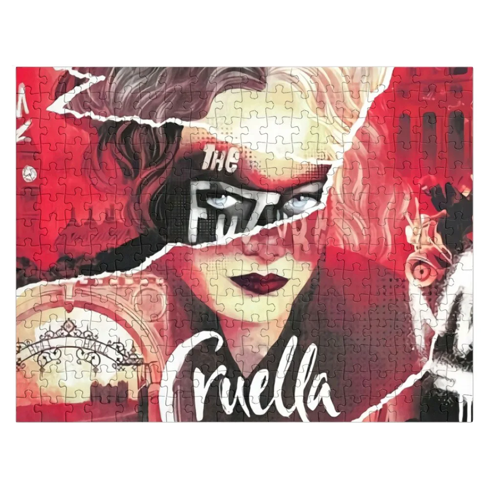 Collage Cruella Puzzle Jigsaw niestandardowe Puzzle dziecko drewniane nazwa Puzzle niestandardowe spersonalizowane Puzzle Iq