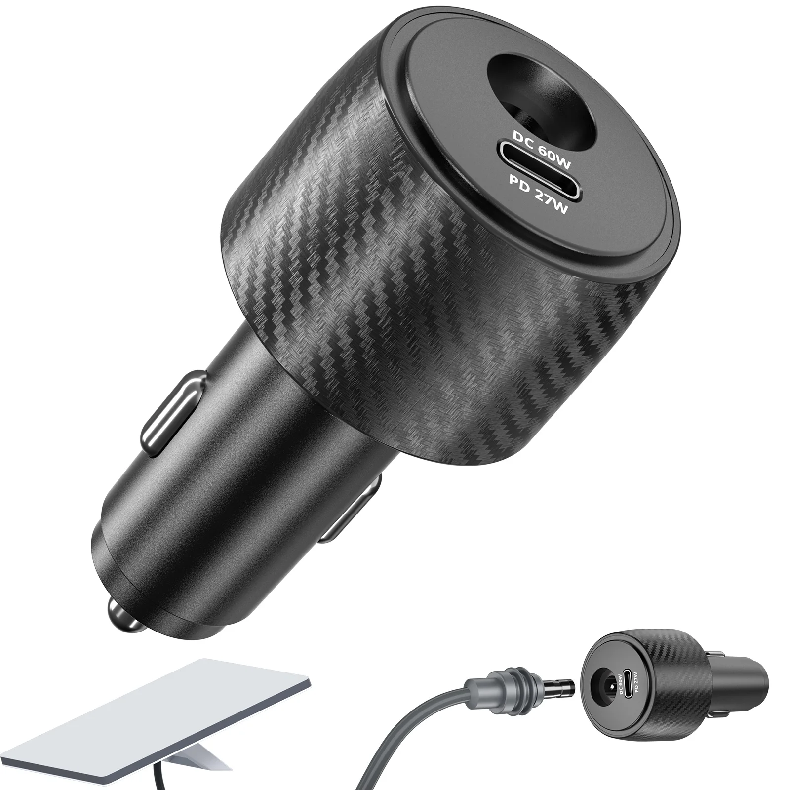 

Автомобильный адаптер-зарядное устройство 2-в-1 Starlink Mini: быстрый преобразователь напряжения 12В в 24В DC, адаптер для прикуривателя, 60Вт DC + 27Вт PD, автомобильный источник питания