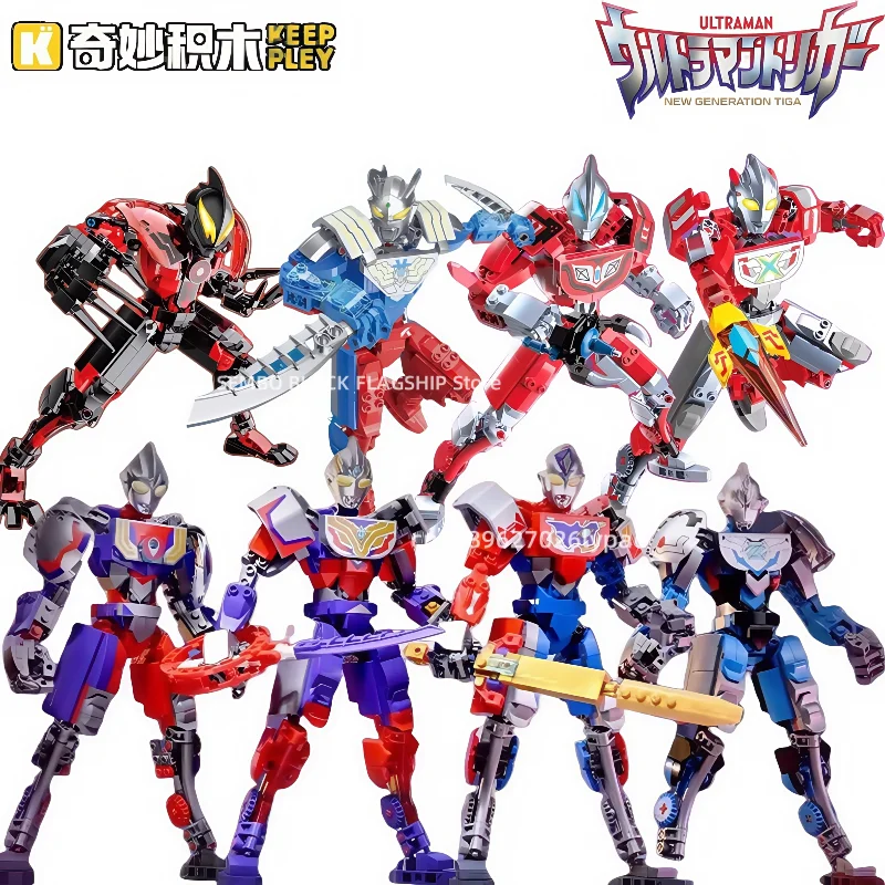 

Keeppley Altman Dimensional Mecha Series Сборка строительного блока Ultraman Zero Toys Модель Настольные украшения Подарок на праздник