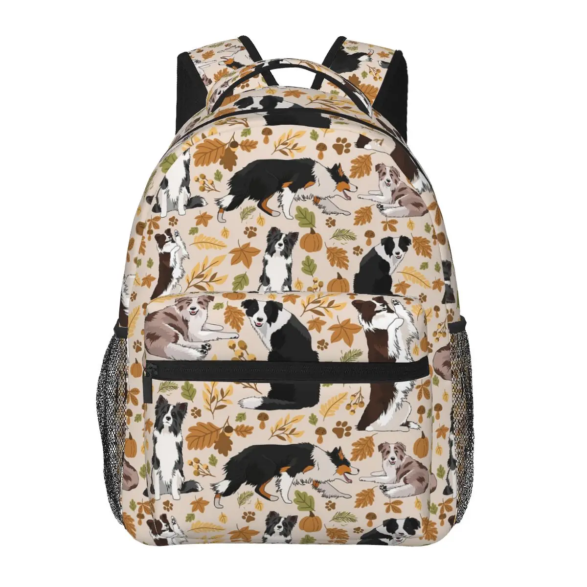 

Border Collie Dog Pattern Student Backpack School Bag Hiking Travel Daypack for Men Women Fashion Bookbag Shoulder Bags