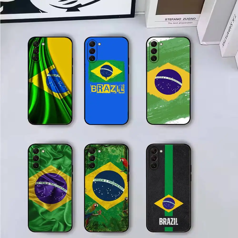 Brazil Flag Support  Phone Case Black Silicone Soft For Samsung Galaxy A73,A72,A71,A70,A53,A52,A51