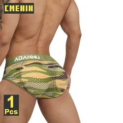 CMENIN Men Cotton Underwear Breathable Mesh Men's Camouflage Briefs Sexy Hip Pad Mens Underpants Gays Bikini Man Panties Briefs