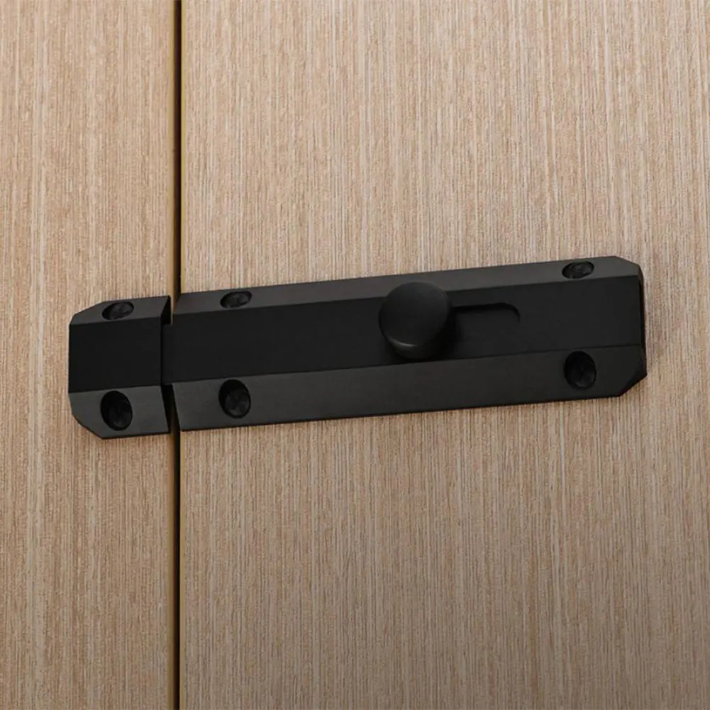 

2set Black Security Latch Door Bolt Suitable For Bedroom Bathroom Garden Garage Cabinet Kitchen Office Doors Rust-Resistant
