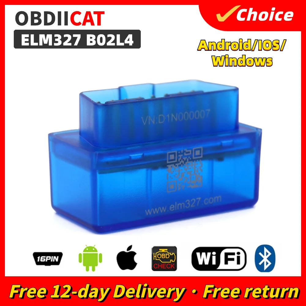 

New V2.1 Mini ELM327 Bluetooth B02L4 ELM327 Car Diagnostic Cable MINI obd2 code readers Auto Scanner Tools