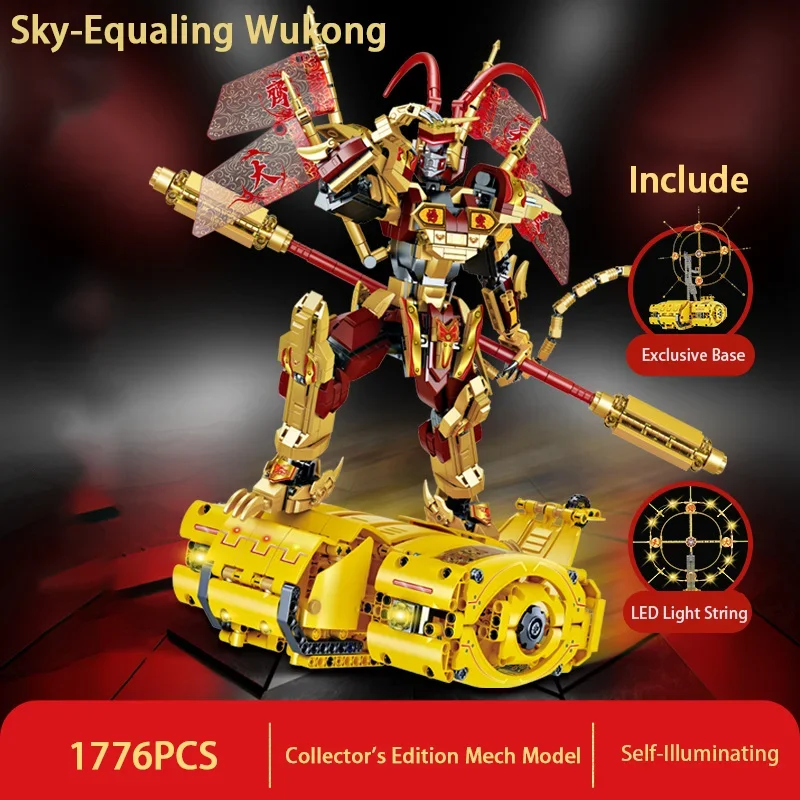 Forange Western Journey Series Bionicle Warrior Wukong Nezha Mech Construction Blocks  DIY Assembly Bricks Toys for Kids Gifts