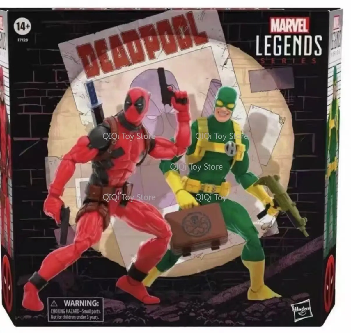 

Genuine Hasbr Deadpool Double Set SDCC Limited Deadpool Agent Bob Double Set 6 inches