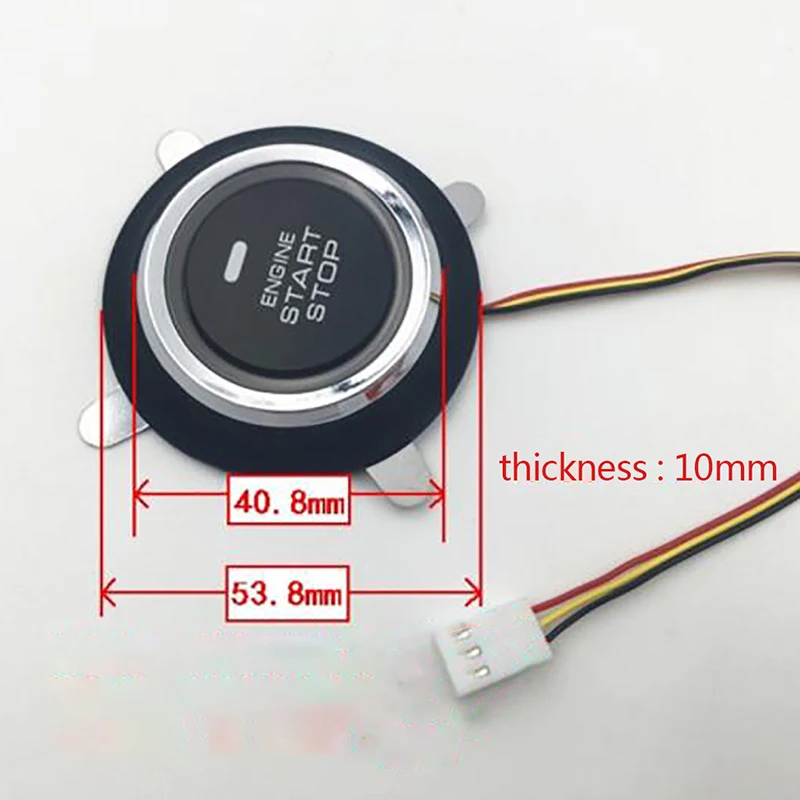 Heißer Verkauf 1 Pc 12 V Auto Ersatz Auto Motor Start Stop Push Button Keyless Entry Zündung Starter Schalter