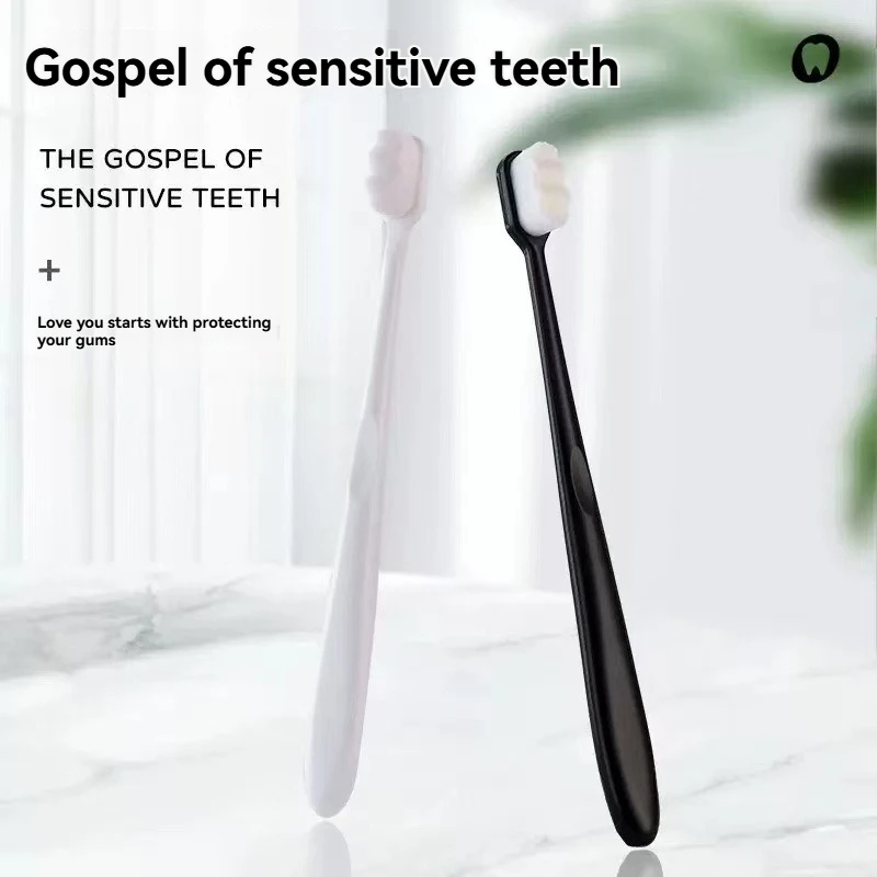 Soft-Bristled Toothbrush - 10,000 Bamboo-Coated Bristles - Ultra-Fine and Densely-Packed Bristles - Individual Tube Packaging -