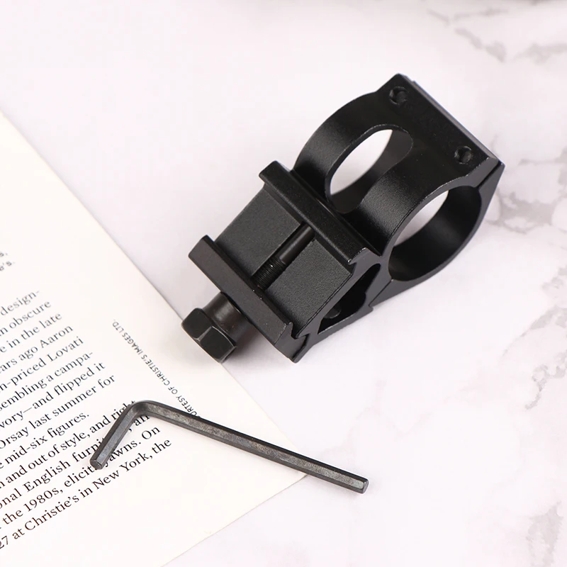 New Metal Flashlight Holder 25.4mm Quick Release Offset Flashlight Scope Mount 20mm Rail 45 Degree Sight Mount Accessories