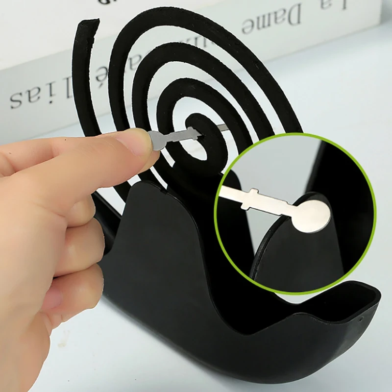 1PC Mosquito Repellent Incenses Rack Plate Home Snails Mosquito Coil Holder With Tray Nordic Style Spiral Summer Day Plastic